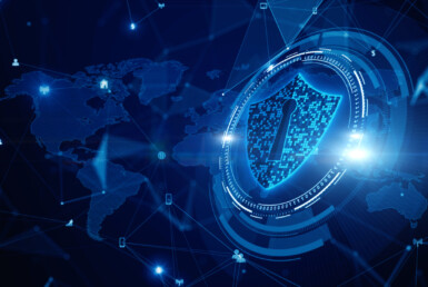 屏蔽图标网络安全数字数据网络保护未来技术数字数据网络连接.